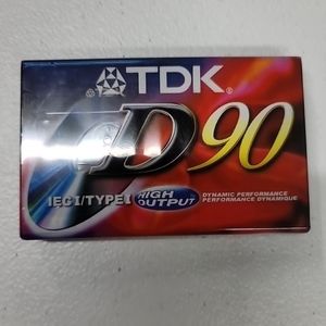 Audio Cassette Tape Blank IECI Type I High Output NEW Sealed (1) One TDK D90